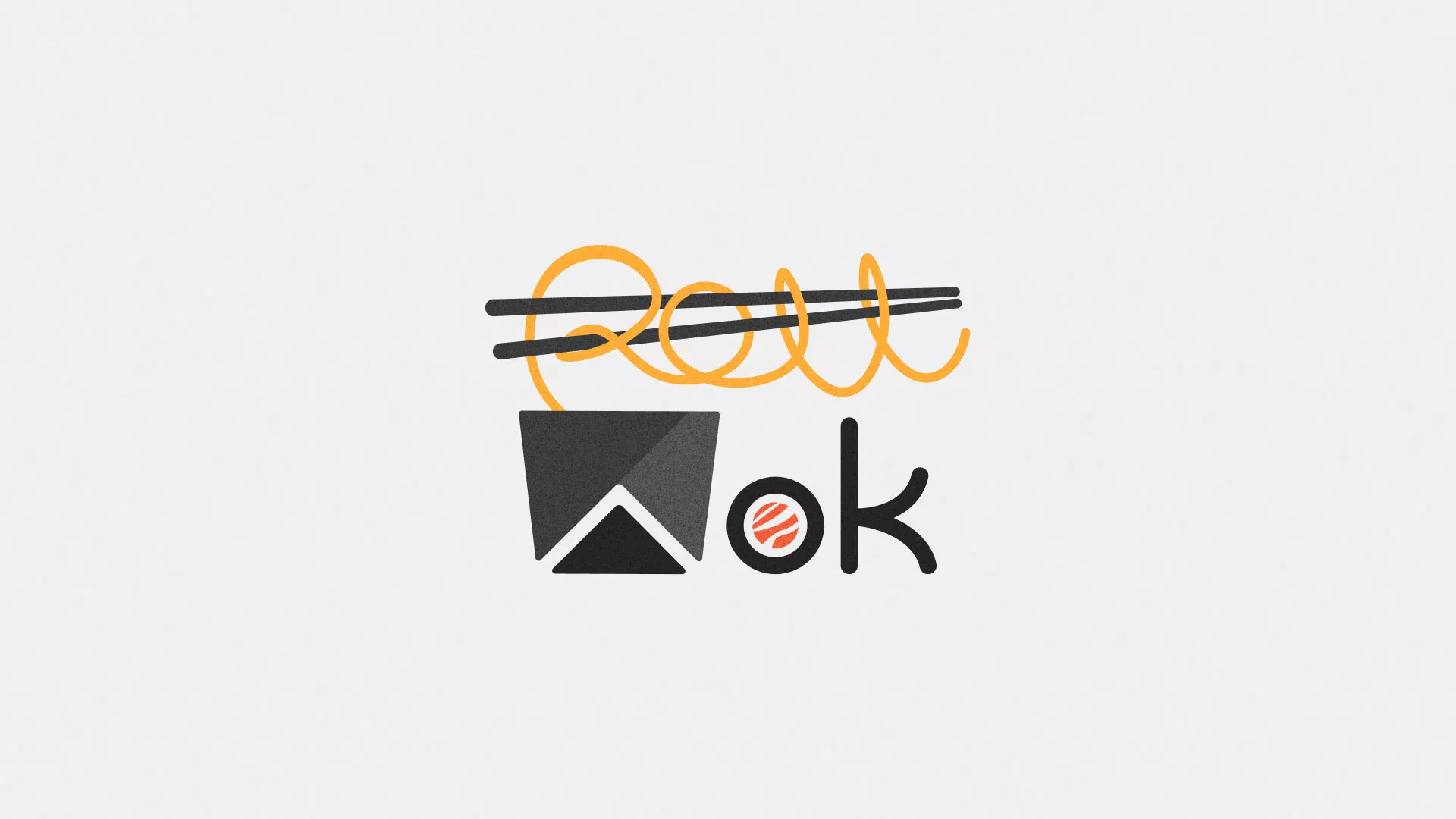 Разработка логотипа суши-бара «Roll Wok Club» в Салавате